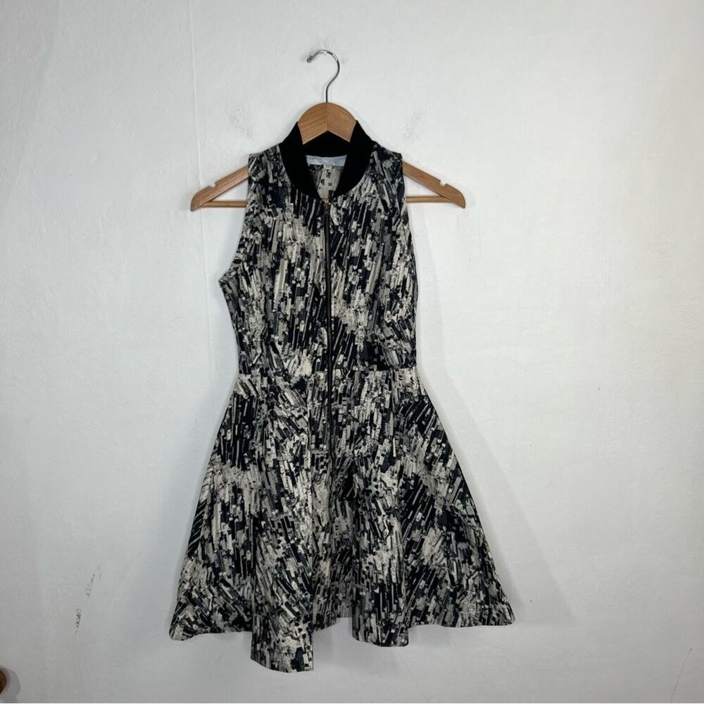Allison Collection Sleeveless Baroque Acid Wash Zipper Front Dress Size XS